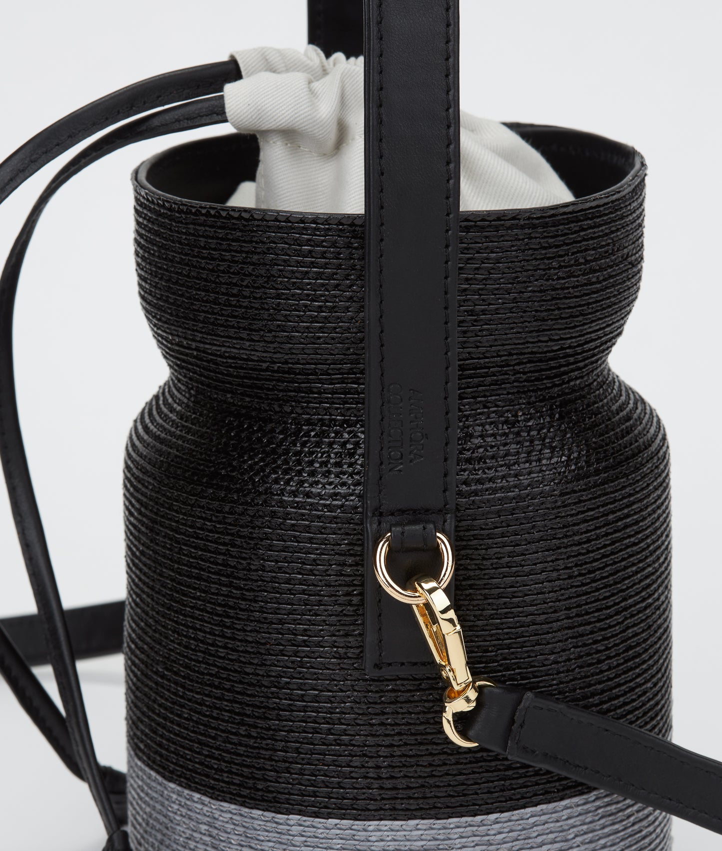 Kylix two-toned gloss straw bucket