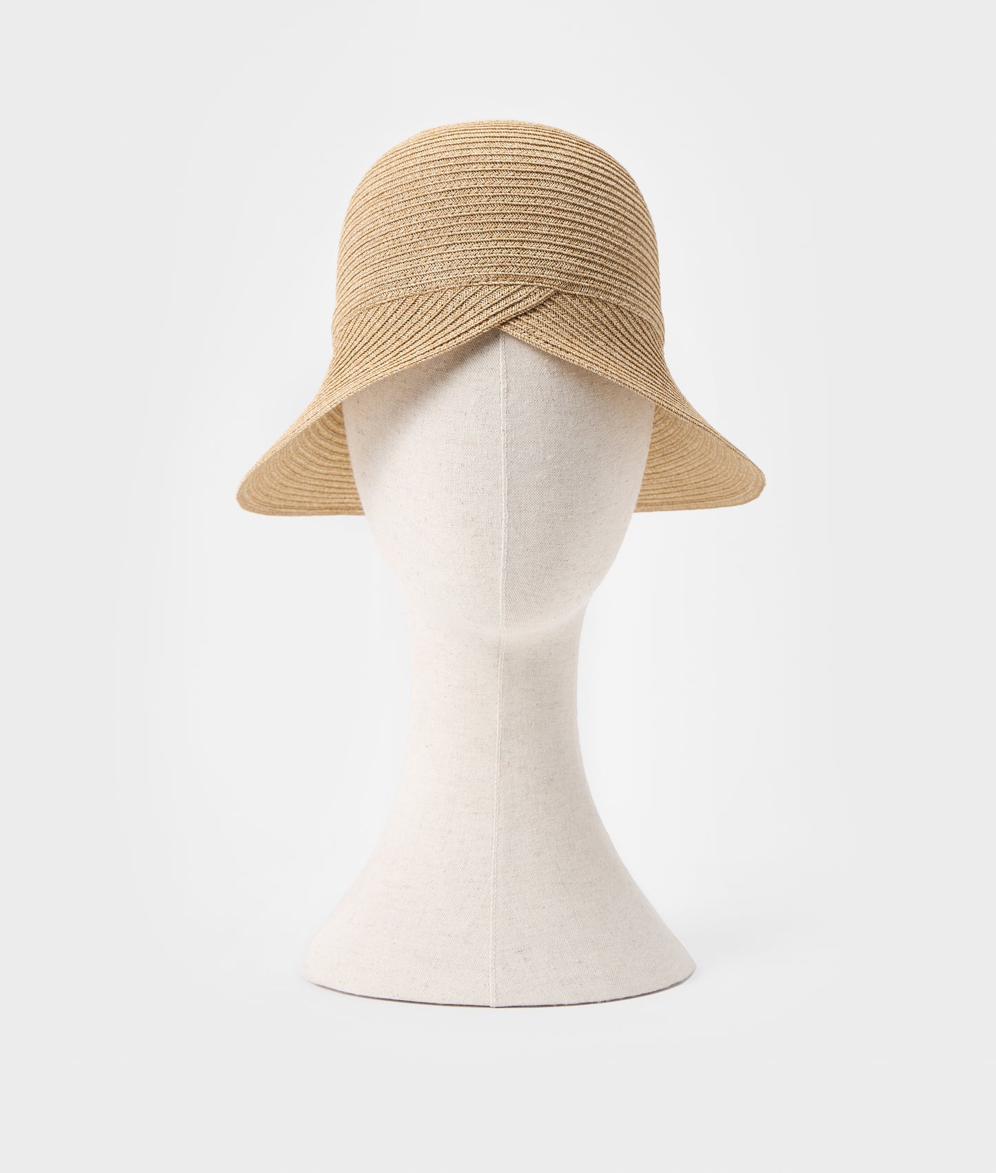 Paper hat with crossed brim