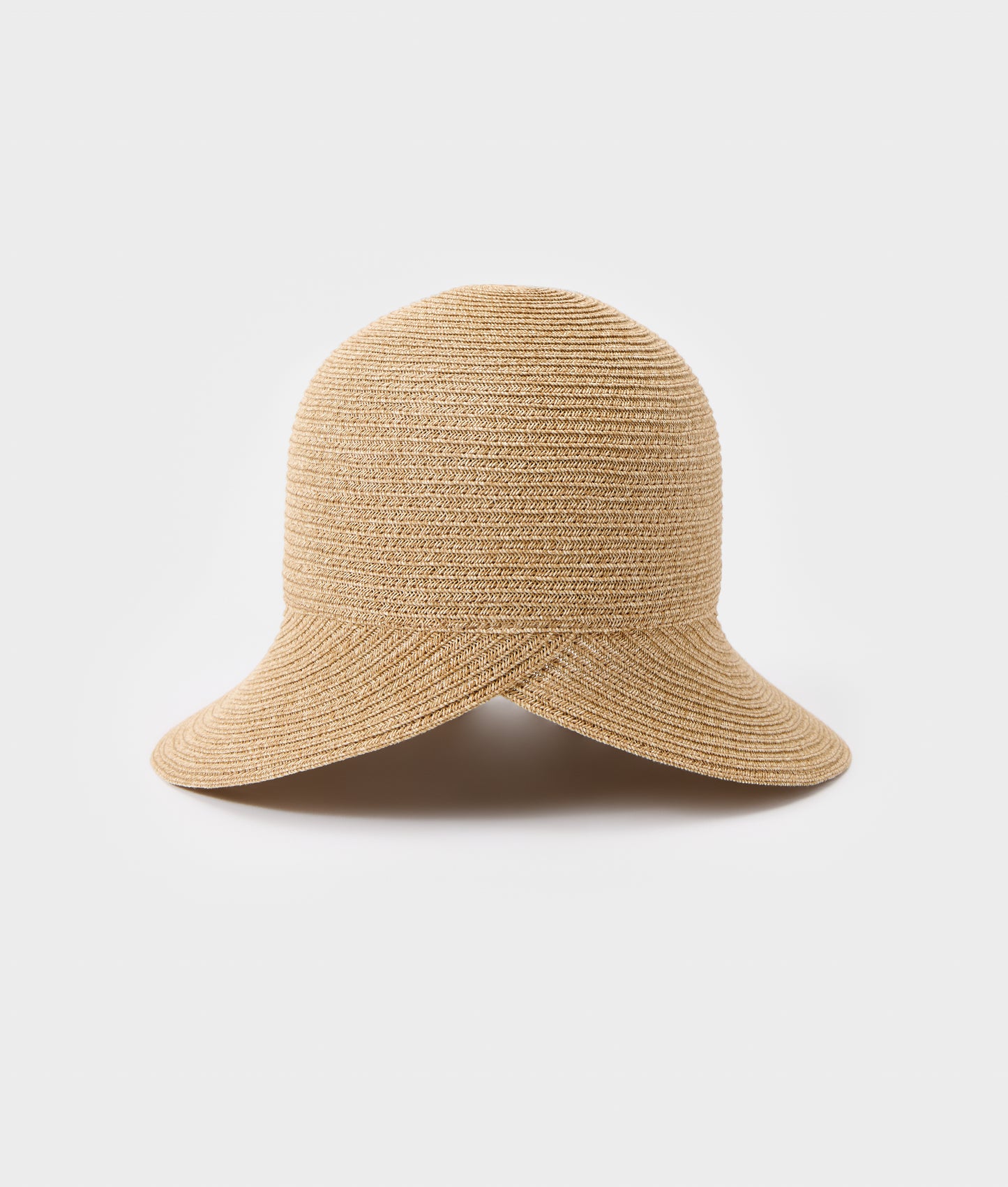 Paper hat with crossed brim